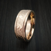 14K Rose Gold Classic Style Wedding Band Custom Made