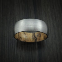 Titanium Ring with Hardwood Sleeve Custom Made Band