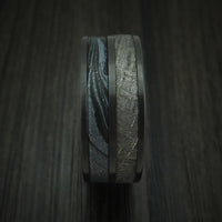 Black Zirconium M3 Mokume And Gibeon Meteorite Ring Custom Made Band