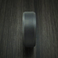 Black Zirconium Ring with Hardwood Interior Sleeve Custom Made