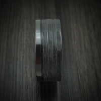 Black Zirconium Tree Bark Finish Ring Custom Made Band