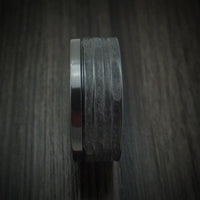 Black Titanium Tree Bark Finish Ring Custom Made Band