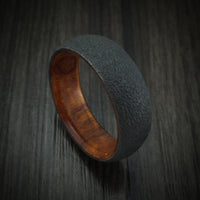 Black Zirconium and Hardwood Ring Custom Made Band