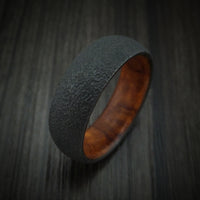 Black Zirconium and Hardwood Ring Custom Made Band