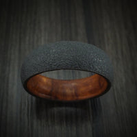 Black Zirconium and Hardwood Ring Custom Made Band