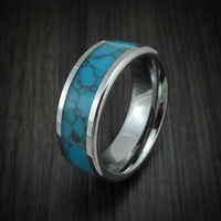 Cobalt Chrome and Turquoise Ring Custom Made