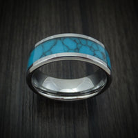 Cobalt Chrome and Turquoise Ring Custom Made