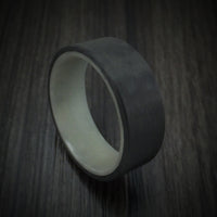 Carbon Fiber and Green Glow Sleeve Ring Custom Made