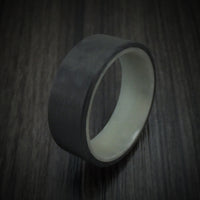 Carbon Fiber and Green Glow Sleeve Ring Custom Made