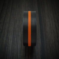 Carbon Fiber and Orange Glow Ring Custom Made