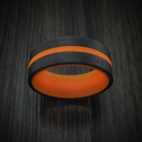 Carbon Fiber and Orange Glow Ring Custom Made