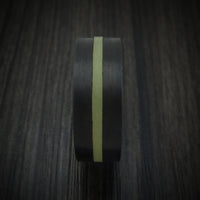 Carbon Fiber and Green Glow Ring Custom Made