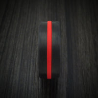 Carbon Fiber and Red Glow Ring Custom Made
