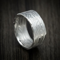 Scale Kuro Damascus Steel Men's Ring Custom Made Band