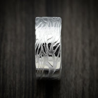Scale Kuro Damascus Steel Men's Ring Custom Made Band