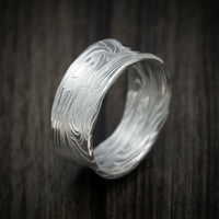 Scale Kuro Damascus Steel Men's Ring Custom Made Band