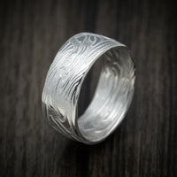 Scale Kuro Damascus Steel Men's Ring Custom Made Band