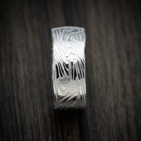 Scale Kuro Damascus Steel Men's Ring Custom Made Band