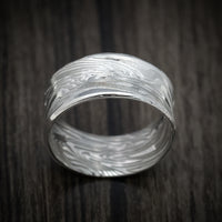 Kinetic Kuro Damascus Steel Men's Ring Custom Made Band