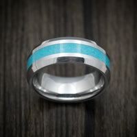 Tungsten Men's Ring with Opal Inlay Custom Made