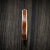 Yellow Gold and Dinosaur Bone Men's Ring Custom Made