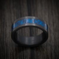 Carbon Fiber and Blue Carbon Fiber Men's Ring