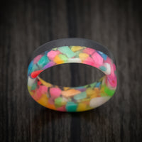 Carbon Fiber and Prism Composite Glow Men's Ring