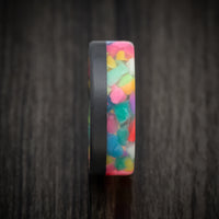 Carbon Fiber and Prism Composite Glow Men's Ring