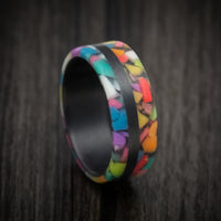Carbon Fiber and Prism Composite Glow Men's Ring