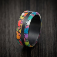 Carbon Fiber and Prism Composite Glow Men's Ring