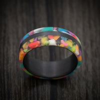 Carbon Fiber and Prism Composite Glow Men's Ring