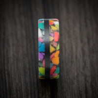 Carbon Fiber and Prism Composite Glow Men's Ring