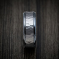 Black Titanium and Hammered Tantalum Custom Mens Ring