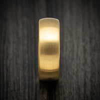 Golden Tungsten Men's Ring with Satin Finish Custom Made Band