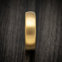 Golden Tungsten Men's Ring with Satin Finish Custom Made Band