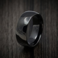 Black Tungsten Men's Ring with Polish Finish Custom Made Band