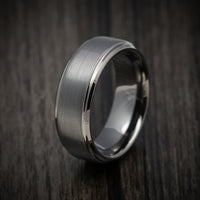 Gunmetal Tungsten Men's Ring with Satin Finish Custom Made Band