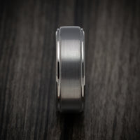 Gunmetal Tungsten Men's Ring with Satin Finish Custom Made Band