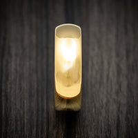Golden Tungsten Men's Ring with Polish Finish Custom Made Band