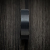 Black Tungsten Men's Ring with Satin Finish