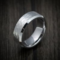 Tungsten Men's Ring with Hammer Finish