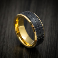 Golden Tungsten and Black Tungsten Men's Ring