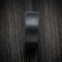 Carbon Fiber Men's Ring with Silver Texalium Sleeve