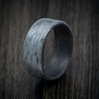 Silver Texalium Men's Ring with Carbon Fiber Sleeve
