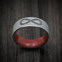 Titanium Infinity Men's Ring with Cerakote Sleeve