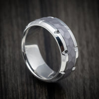 White Gold and Tantalum Men's Ring Custom Made