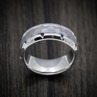 White Gold and Tantalum Men's Ring Custom Made