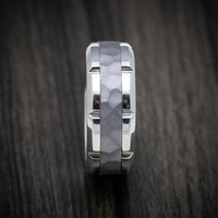White Gold and Tantalum Men's Ring Custom Made