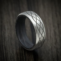Titanium Celtic Men's Ring with Forged Carbon Fiber Sleeve
