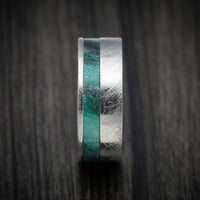 Titanium and DiamondCast Inlay Men's Ring Custom Made
